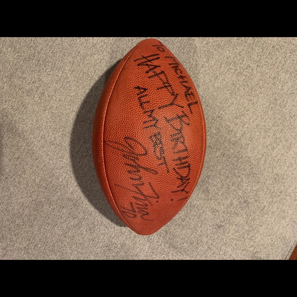 John Fina Buffalo Bills signed NFL football